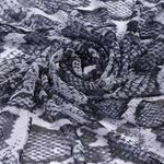 Сетка бельевая эластичная 100 г/м², шир.160 см / 50 метров, принт Питон.SZ025816 цв.белый+черный /SZ025816.19/