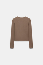 ХЛОПКОВАЯ ФУТБОЛКА С ДЛИННЫМИ РУКАВАМИ — ZARA