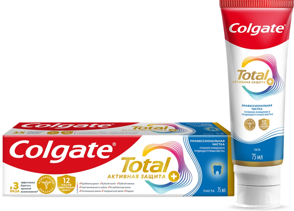 Colgate Total 12 Профессиональная чистка (паста) 75мл Зубная паста
