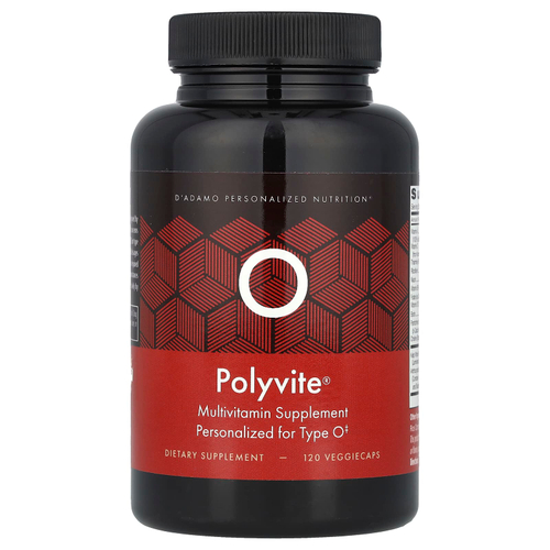 D'adamo, Polyvite® O, мультивитаминная добавка, 120 растительных капсул
