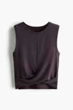 Спортивный топ без рукавов Slim Fit с витой деталью - H&M