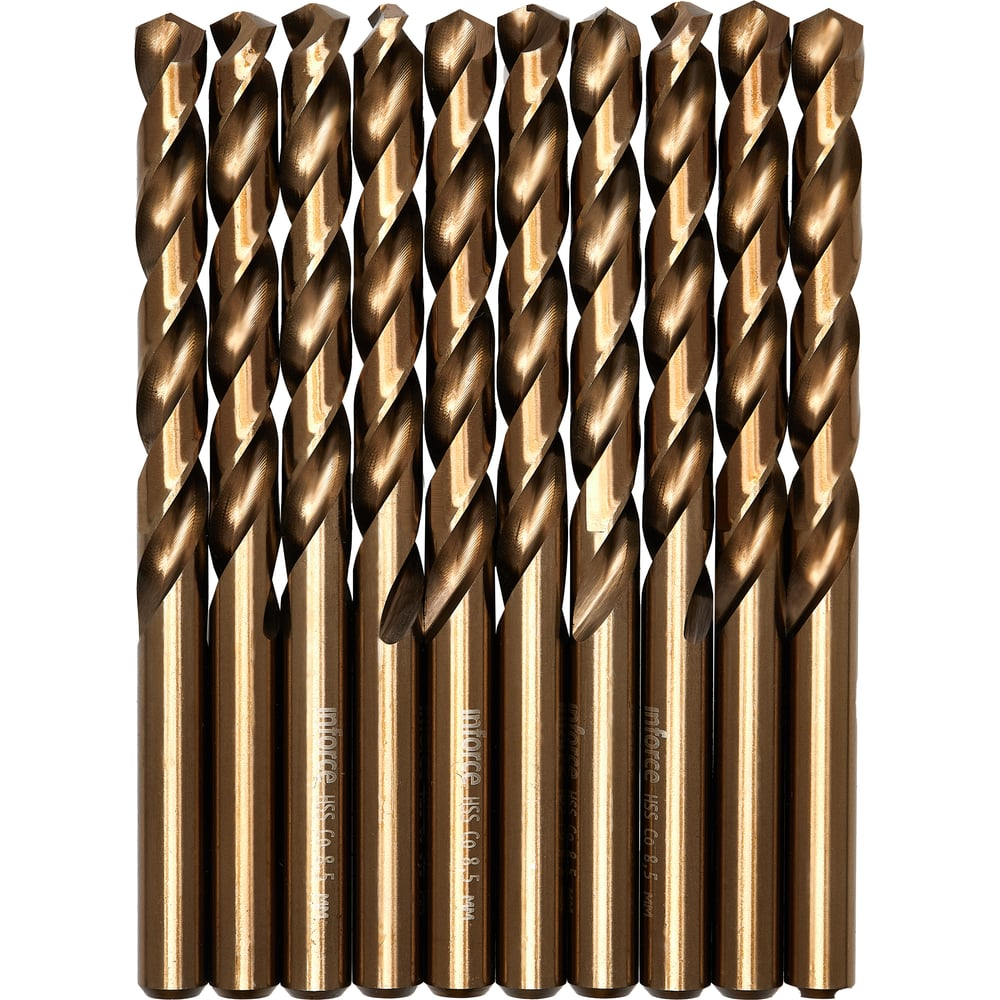 Сверло по металлу HSS-CO (10 шт/уп; 8.5x117x75 мм) Inforce 11-01-451