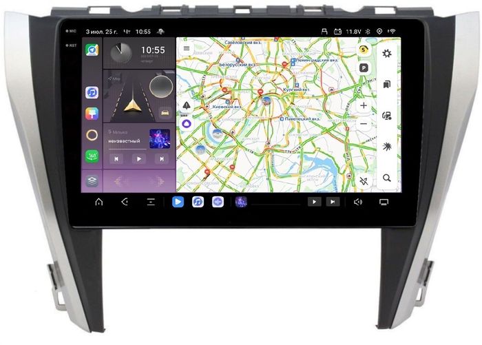 Магнитола для Toyota Camry 2014-2018 - Kuberg OL-1608 QLed+2K, Android 13, Быстрейшая, CarPlay, 4G SIM-слот