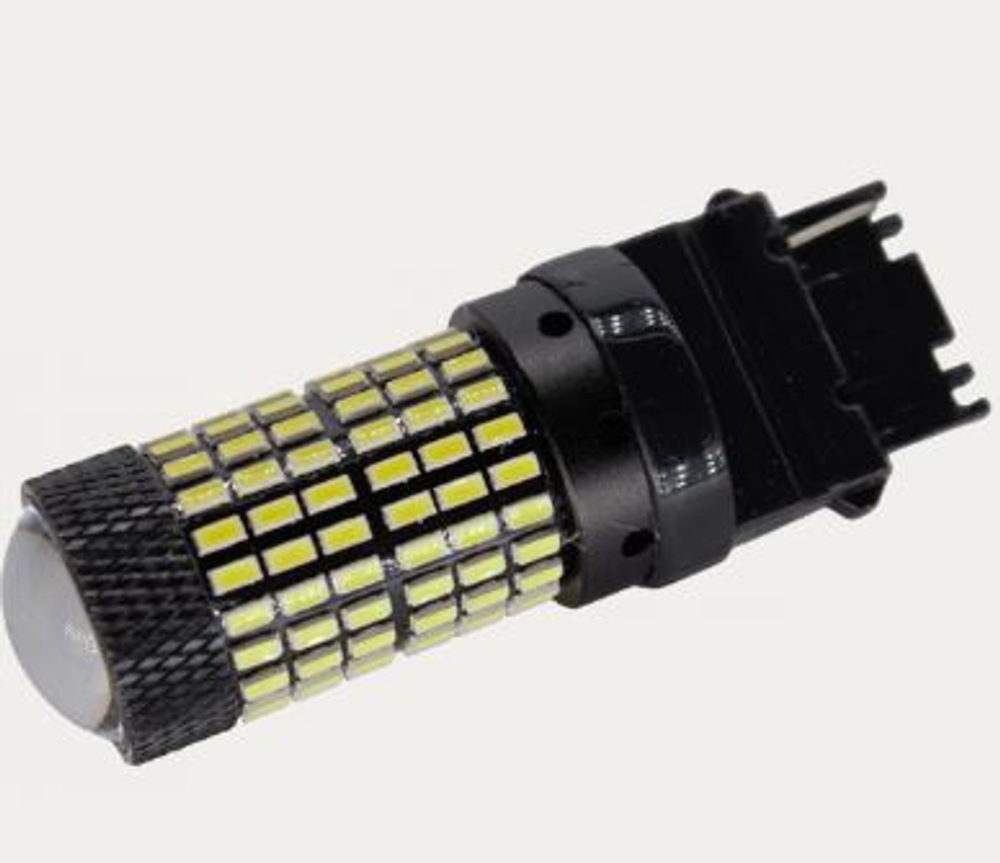 Светодиод 12-24V T3157 (P27/7W)  71SMD 3014 БЕЛЫЕ 9.5w (2конт безцок) (шт) X0072-3157