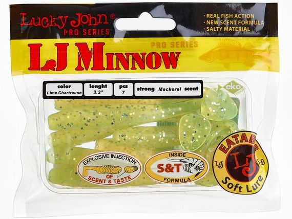 Виброхвосты съедобные LJ Pro Series MINNOW 3.3in (8,4 см), цв. 071, 7 шт.