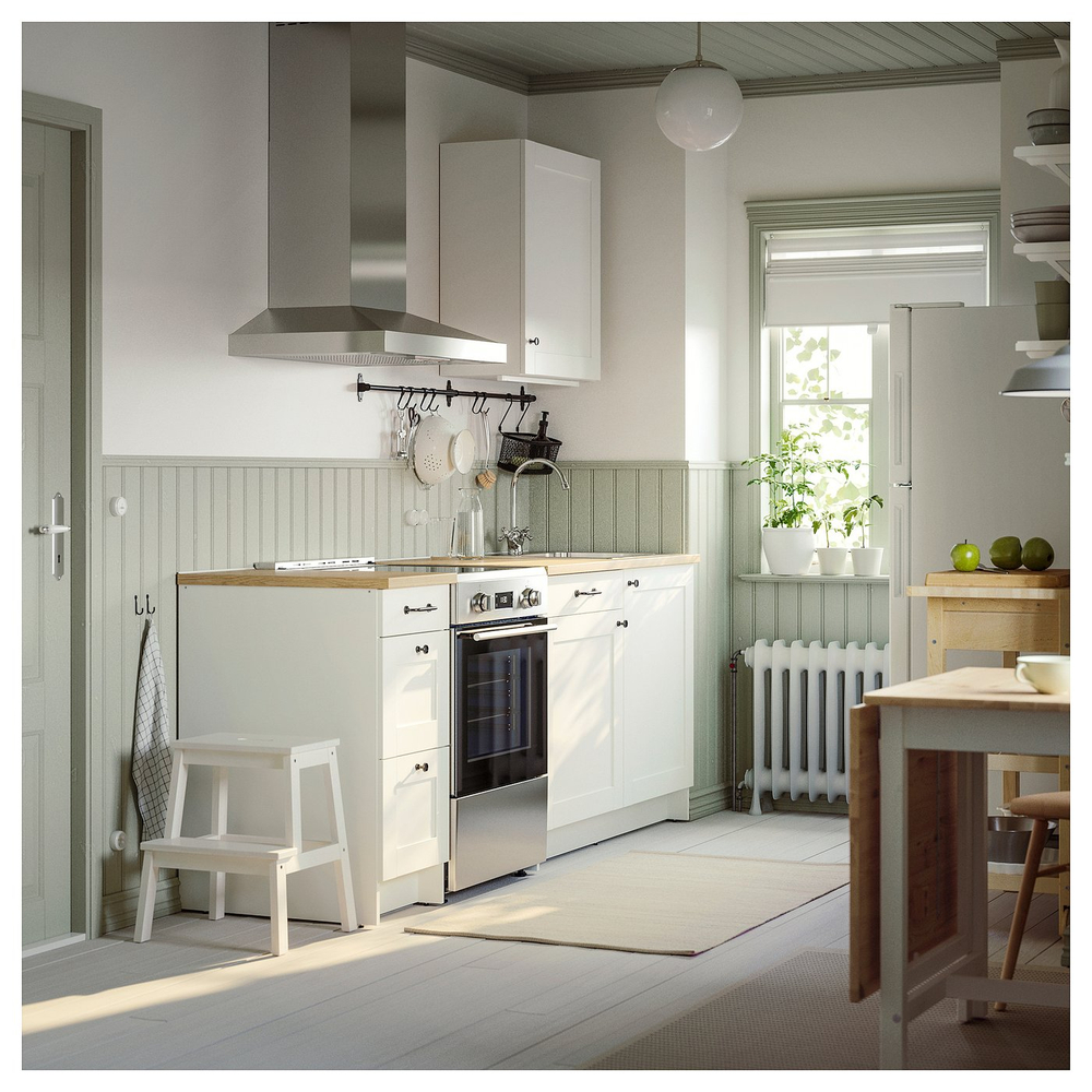 IKEA BEKVÄM  (ИКЕА БЕКВЭМ)  -  Табурет-стремянка - белый 50 см