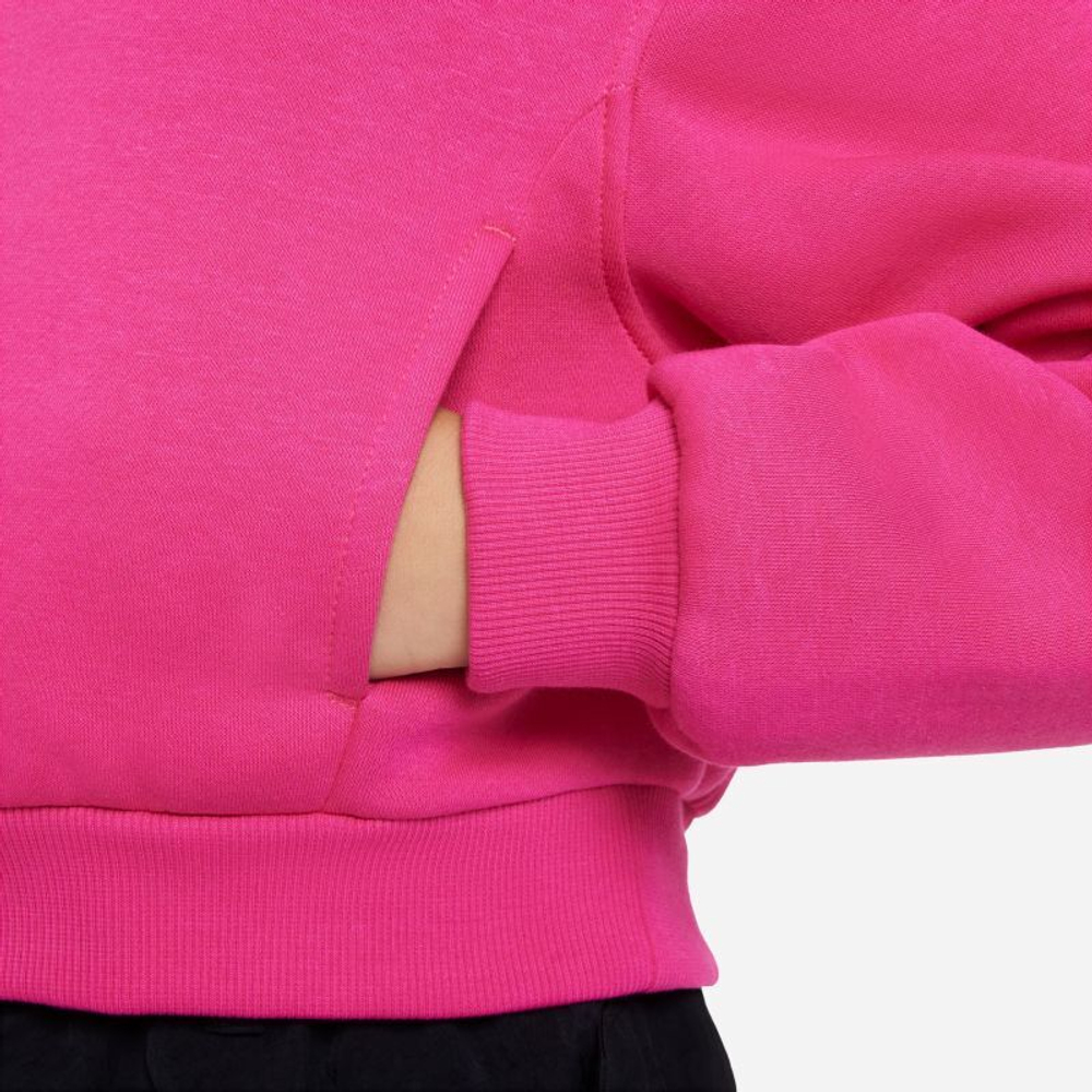 Кофта для девочки теннисная  Nike Sportswear Club Fleece Crop Hoodie - Розовый
