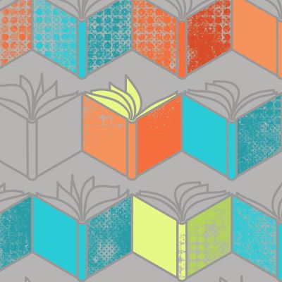Геометрический узор из книг