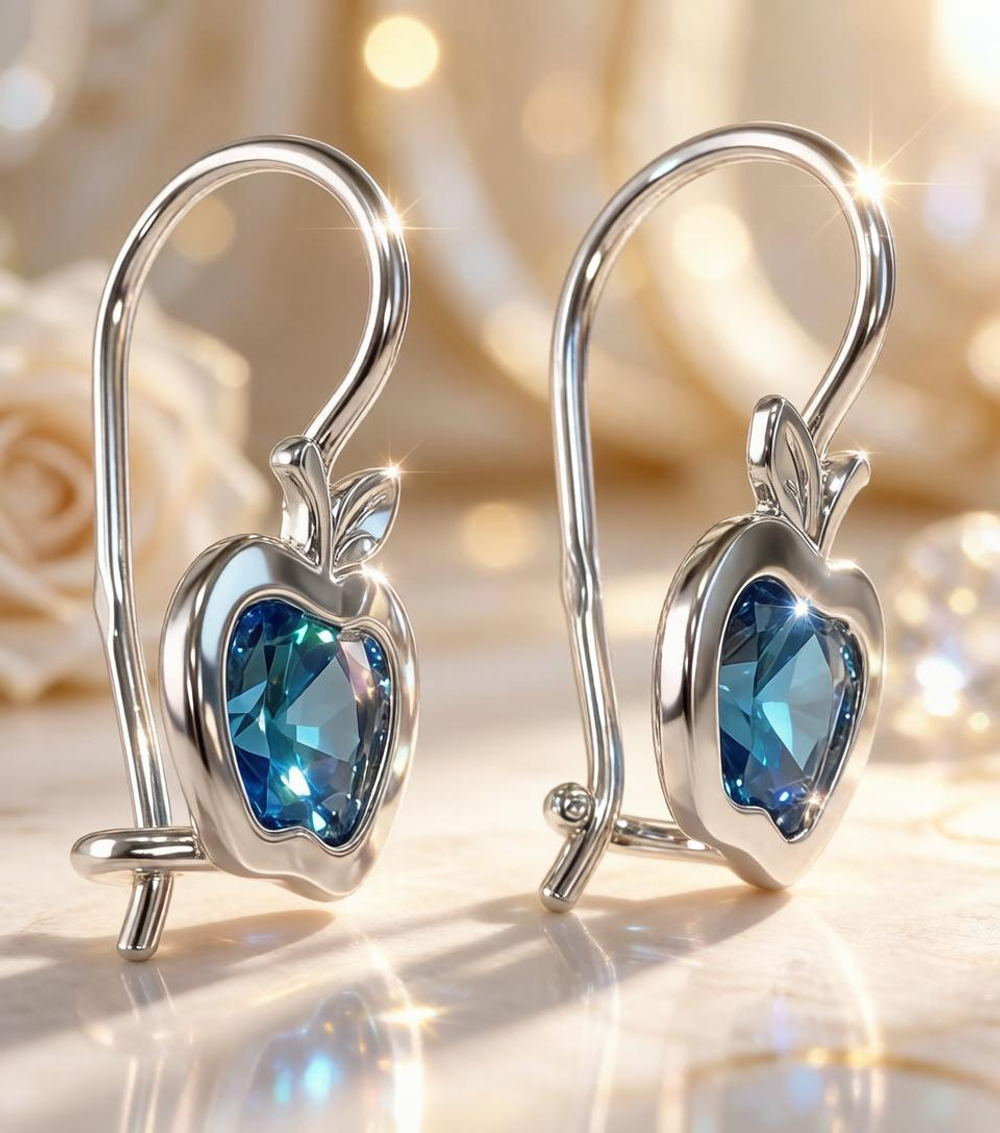 Ювелирные детские серьги из серебра 925 пробы