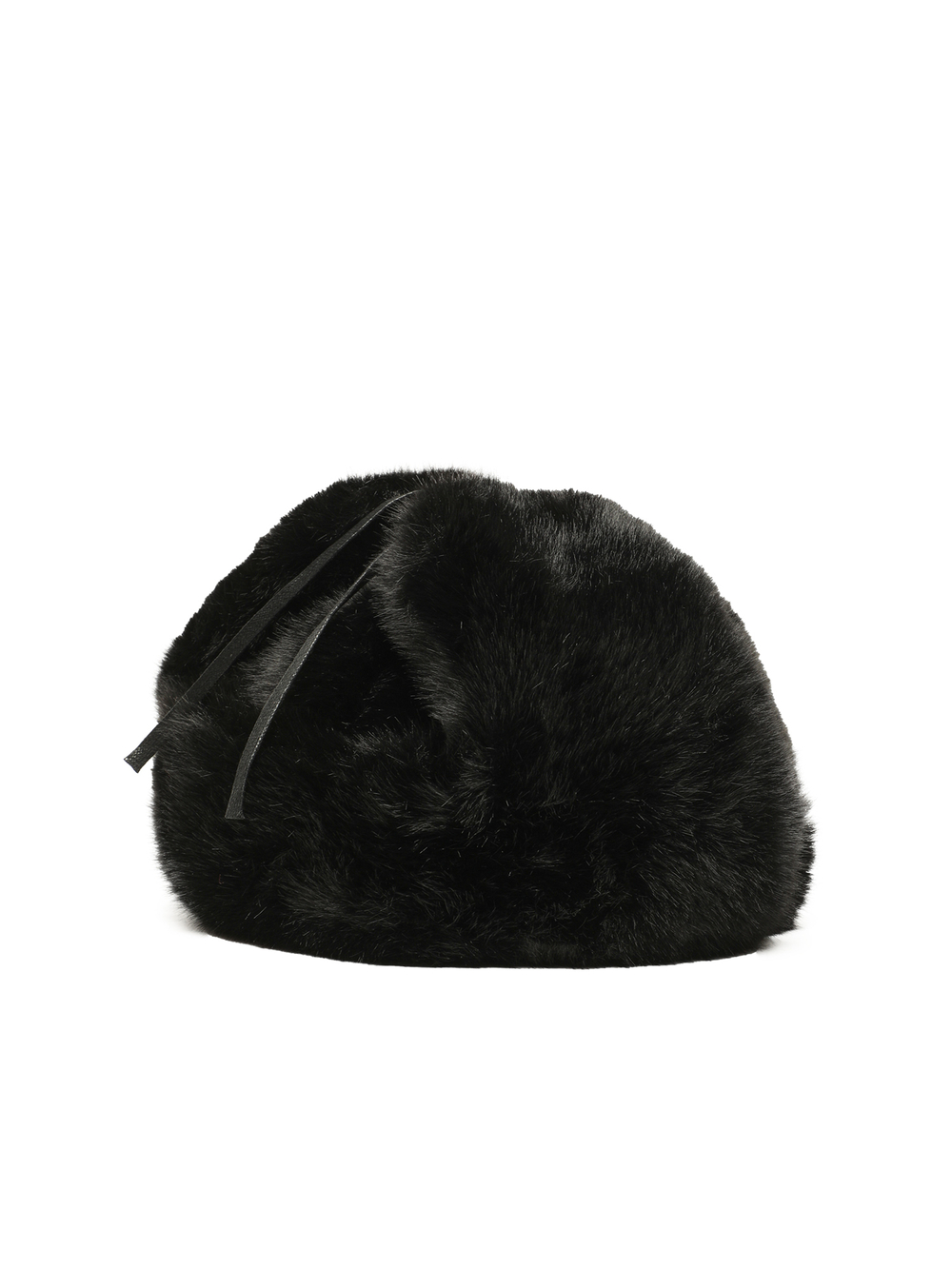 Шапка-ушанка Black Faux Fur Trapper