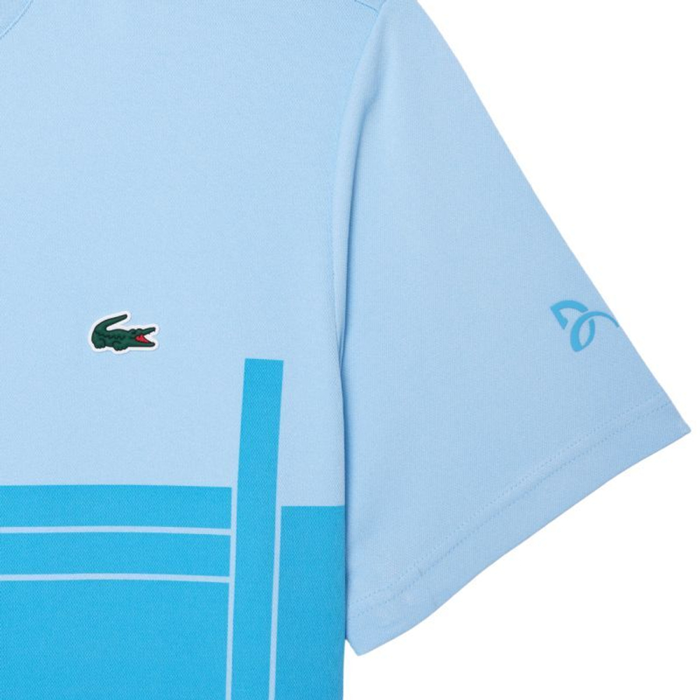 Мужская теннисная футболка Lacoste Tennis x Novak Djokovic - небесный