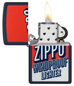 Зажигалка ZIPPO Color Block Design с покрытием Navy Matte, латунь/сталь, синяя, 38x13x57 мм, шт