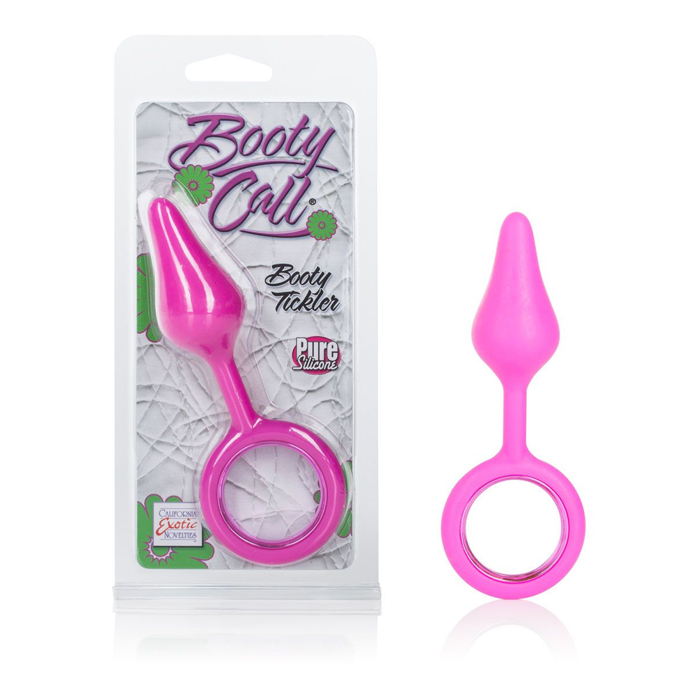 Розовая анальная пробка Booty Call Booty Tickler - 9,5 см. (Цвет: розовый)