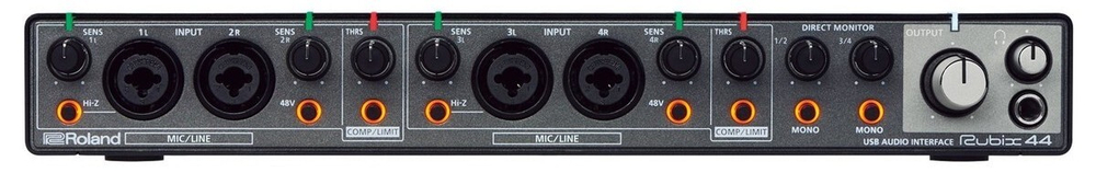 Roland Rubix44 внешний аудио интерфейс, 24 бит/192кГц, 4 вх./4 вых., USB, MAC/PC/iPad