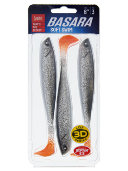 Виброхвост LUCKY JOHN Basara Soft Swim 3D, 6.0in (152 мм), цвет PG49, 3 шт., арт. 140405-PG49