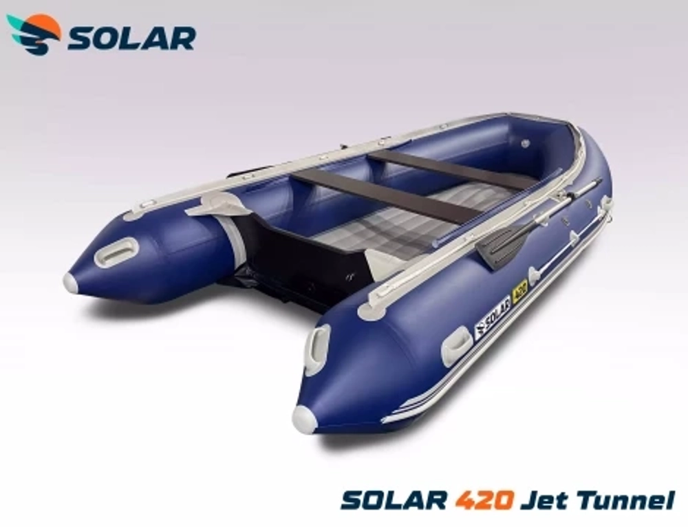 Лодка надувная моторная solar-420 jet tunnel