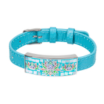 Браслет Fiore Luna на бирюзовом кожаном ремешке CB03596-6A