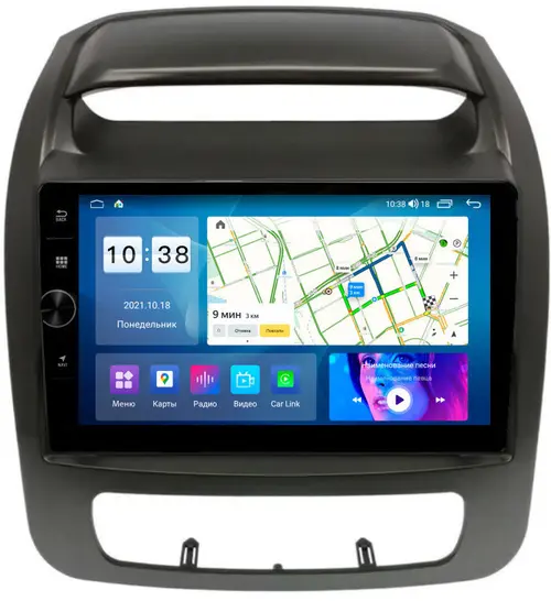 Магнитола для KIA Sorento 2 XM 2012-2020 c экраном климата снизу - Parafar PF224T1LUX1LHDAV на Android 12, Быстрая, CarPlay, 4G SIM-слот