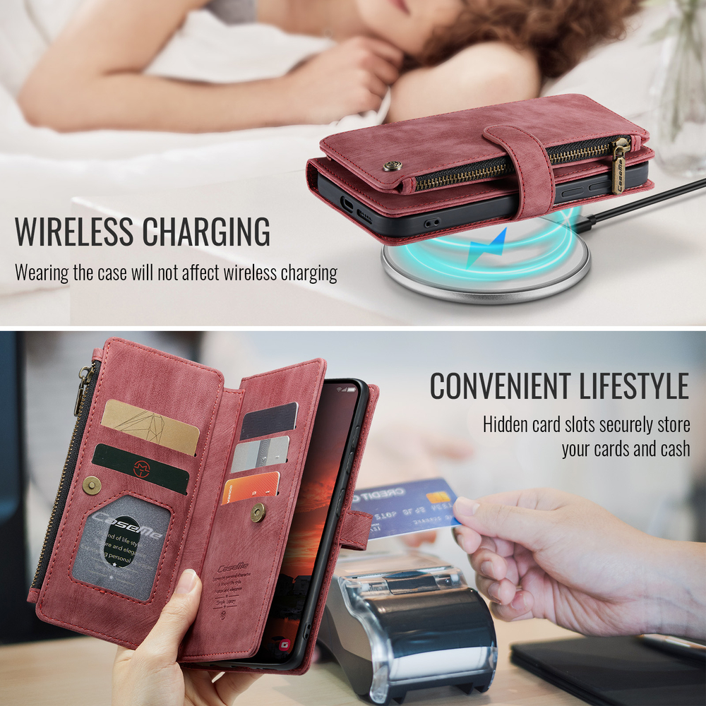 Многофункциональный чехол-кошелек CaseMe 3 in 1 Matte Wallet для Samsung Galaxy S25 FE