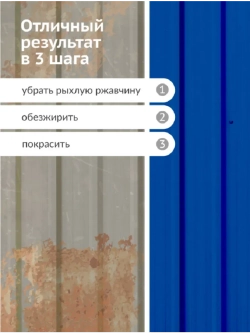 Грунт-эмаль KUDO по ржавчине синяя RAL 5005