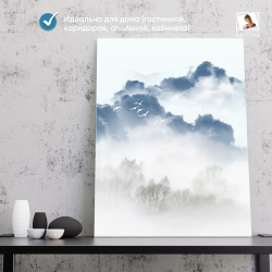 Картина karTTina "ЖУРАВЛИ ЛЕТЯТ", 150 см х 70 см