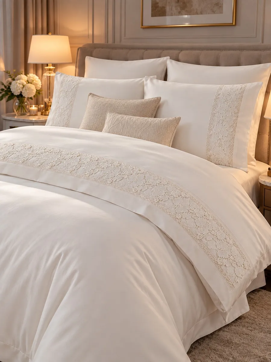 Gelin Home КПБ 6 пр. SULTAN кремовый цвет пододеяльник 200*220, простынь 240*260, наволочки 50*70 2шт, декоративные наволочки 50*70 2шт GLNN186 — фото 8
