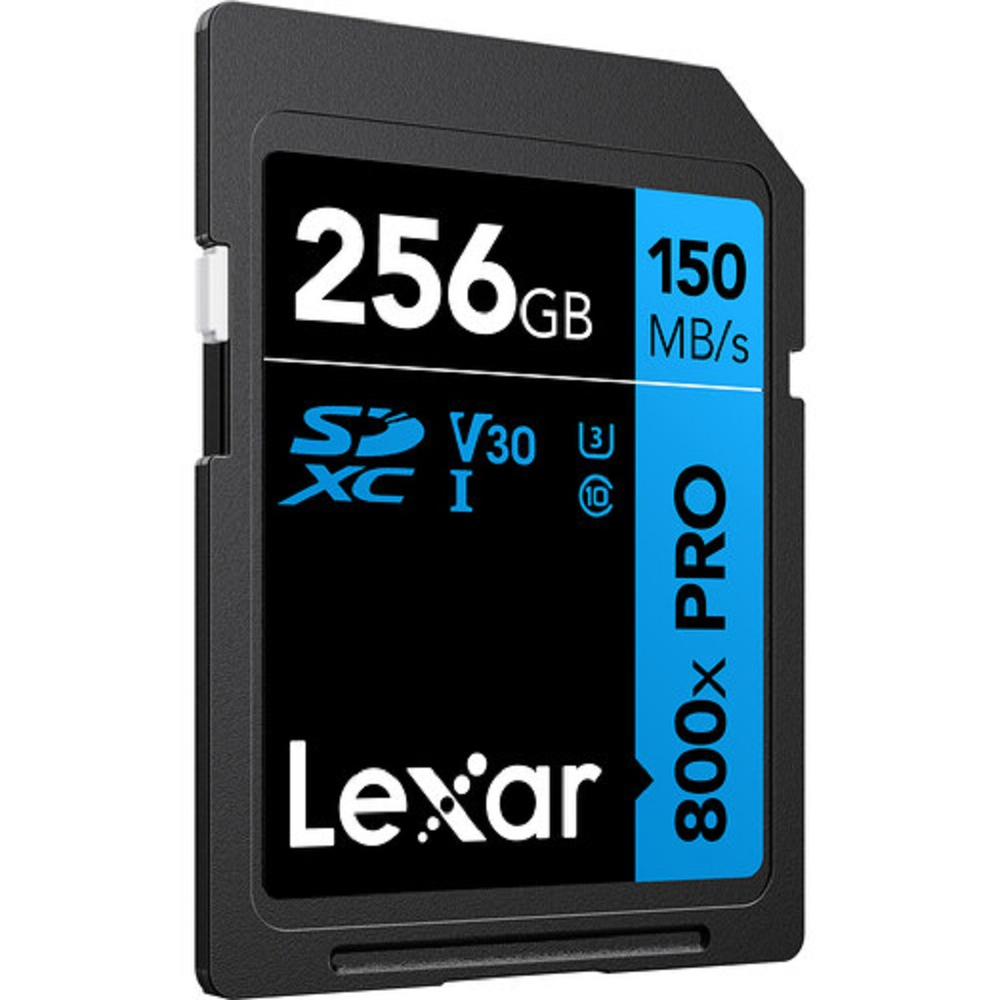 Карта памяти LEXAR Pro 800x SDXC UHS-1 U3 V30 256 ГБ, для компактных фотоаппаратов и видеокамер