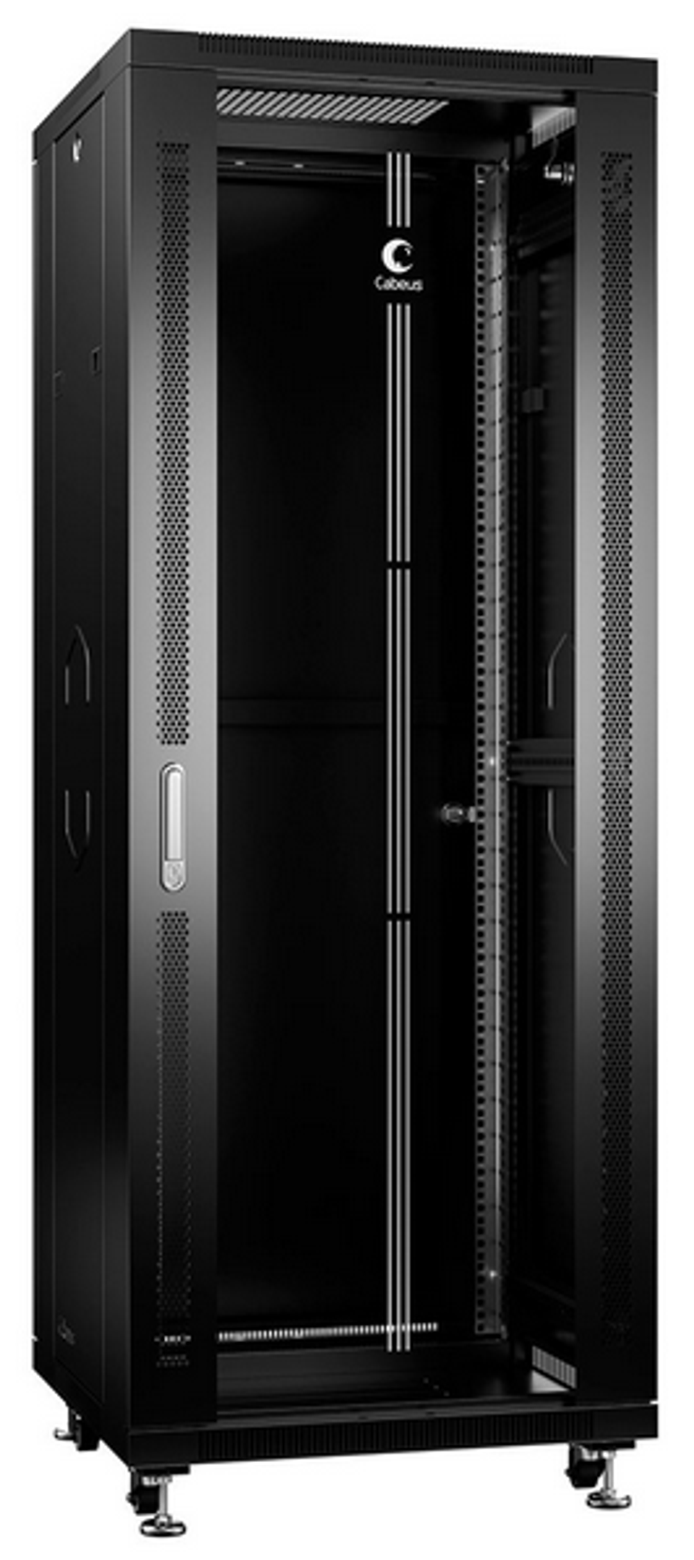 Шкаф напольный 19", 37U Cabeus SH-05C-37U60/100-BK
