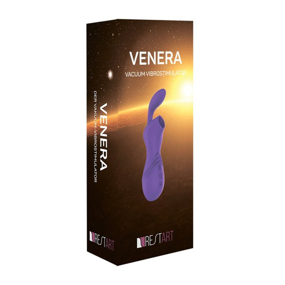 Вакуумный бесконтактный вибратор Venera (12 режимов) (Цвет: фиолетовый)