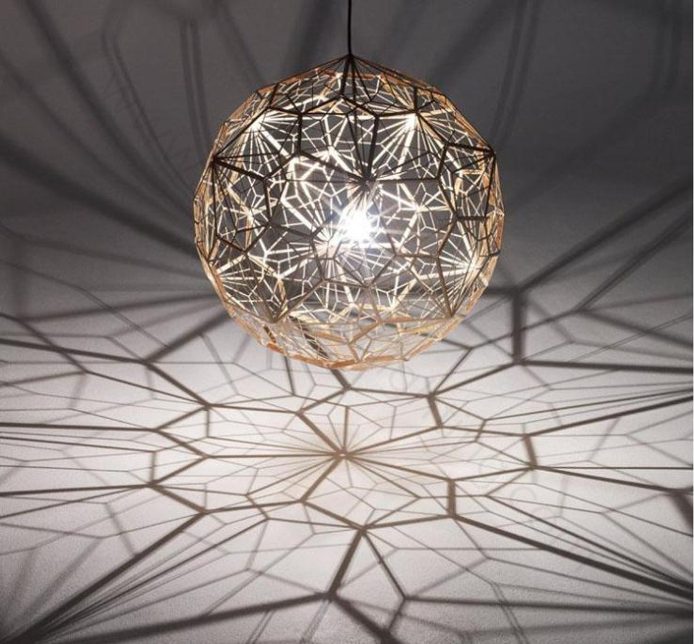 Pendant design lamp  Etch Web by Tom Dixon (Silver)