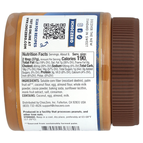 ChocZero, Паста из масляного печенья, 340 г (12 унций)