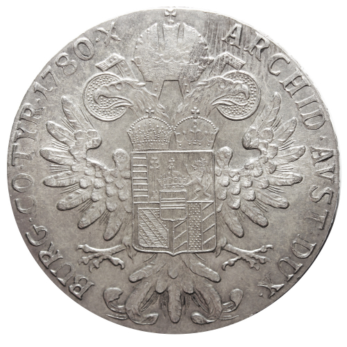 1 талер 1780. Австрия. Рестрайк AU (Талер Марии Терезы)