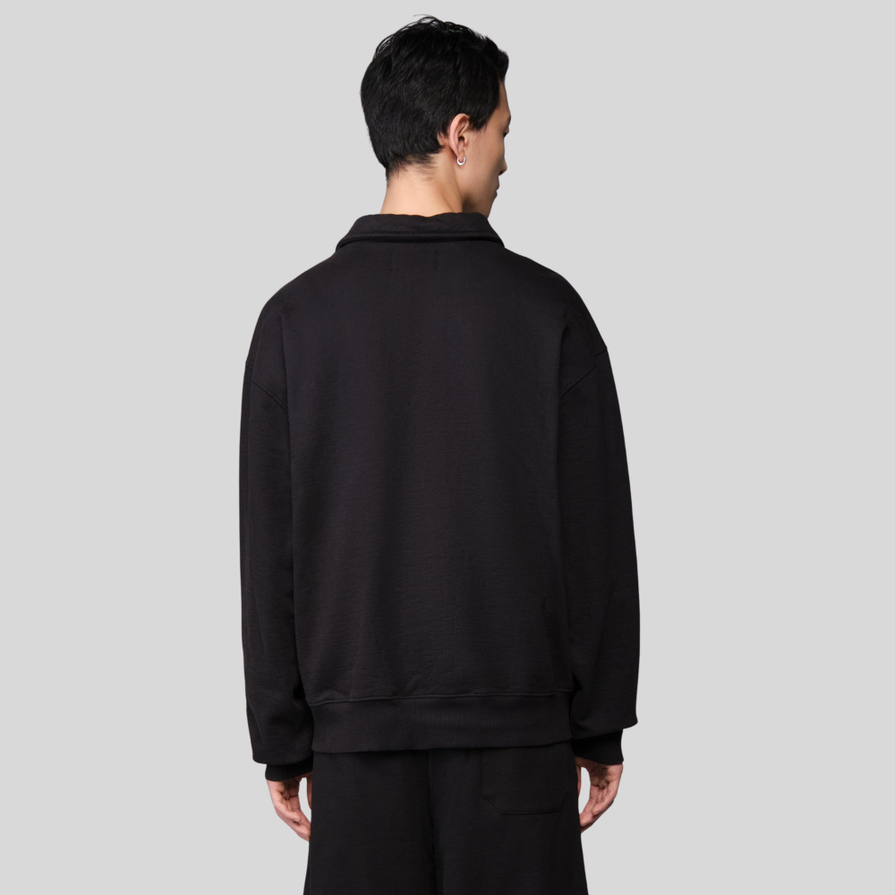 Свитшот Alpha Industries Essential 1/4 Zip Relaxed Fit Sweatshirt Black (Черный)