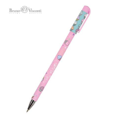 Ручка шариковая 0.5 мм, синяя "HappyWrite. My Sweet. Капкейки" (Bruno Visconti)