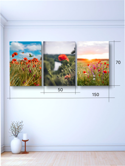 Картина Источник жизни модульная 50x70см 3шт.