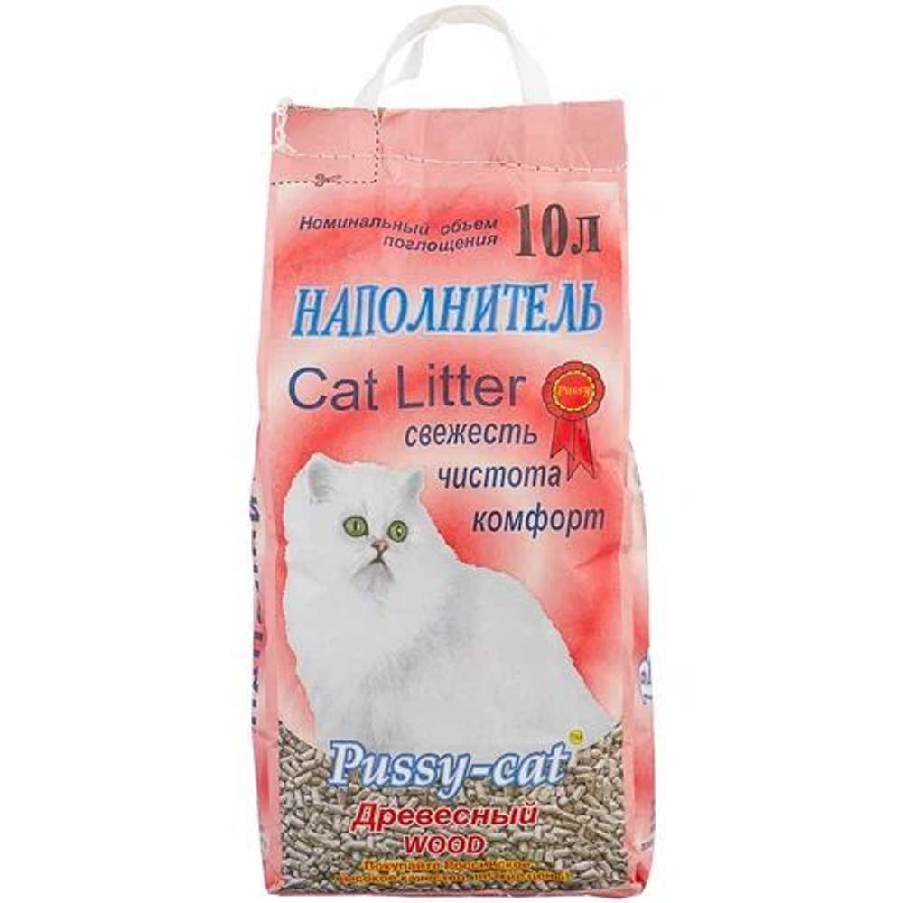 Древесный наполнитель Pussy-Cat для кошачьих туалетов 10 л Древесный наполнитель Pussy-Cat для кошачьих туалетов 10 л