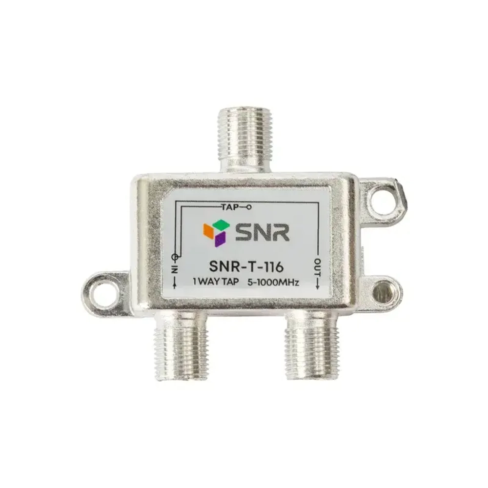 Ответвитель абонентский SNR-T-116 на 1 отвод, вносимое затухание IN-TAP 16dB.