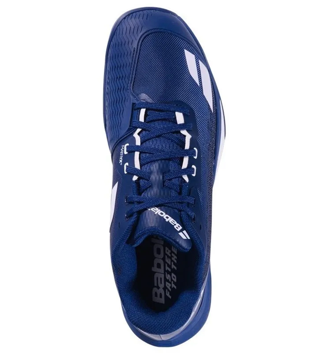 Мужские кроссовки теннисные Babolat Jet Mach 4 All Court Wide - dark blue/white