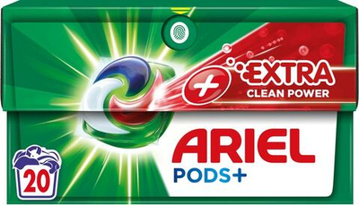 Капсулы для стирки A+ Pods+ Сила Экстраочистки для стирки белых и светлых вещей (20х27,2г) 544г (Из Финляндии)