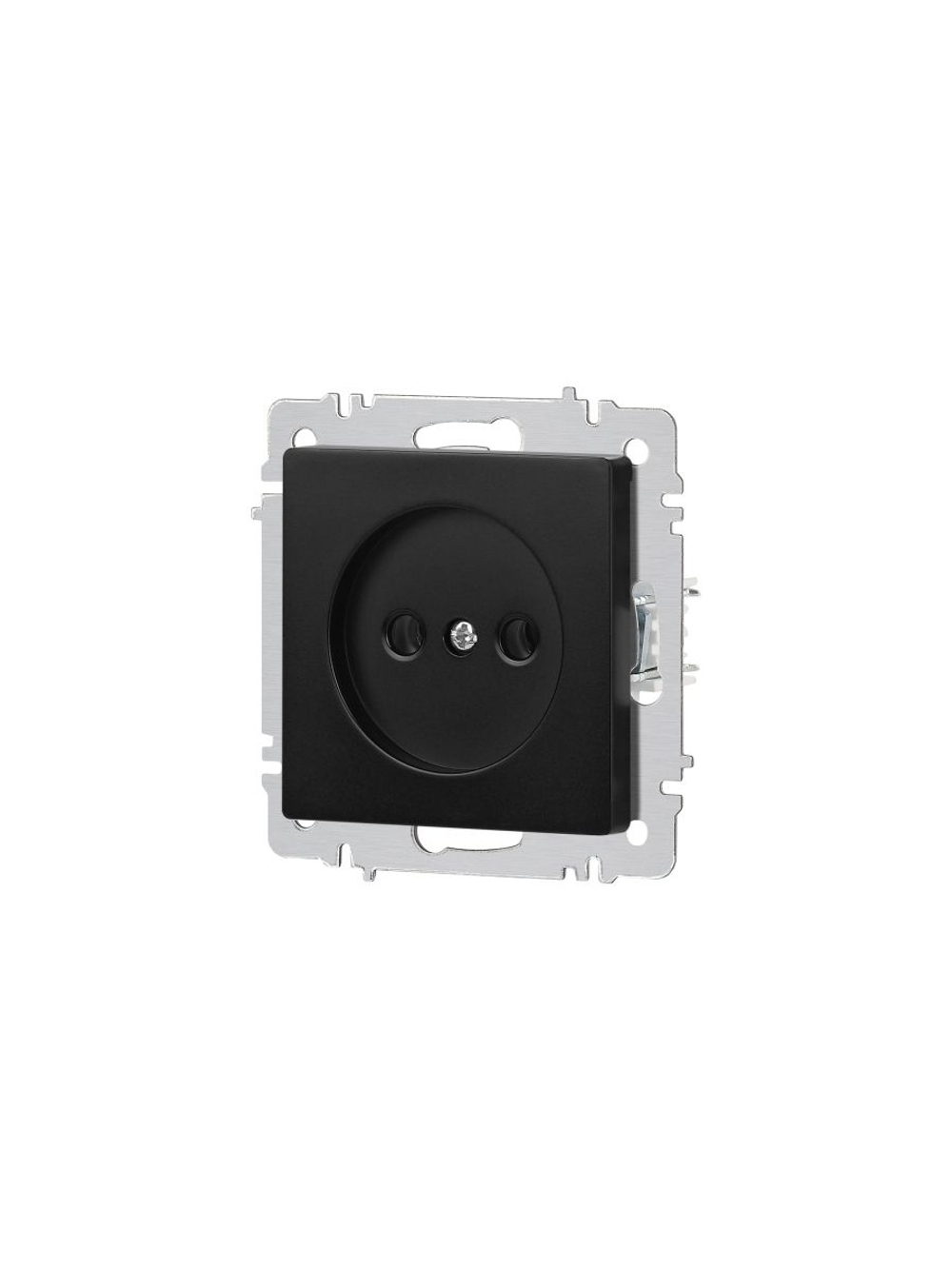 Розетка 1-м СП Accent 6-201-05 16А IP20 250В 2P антрацит Intro Б0063665