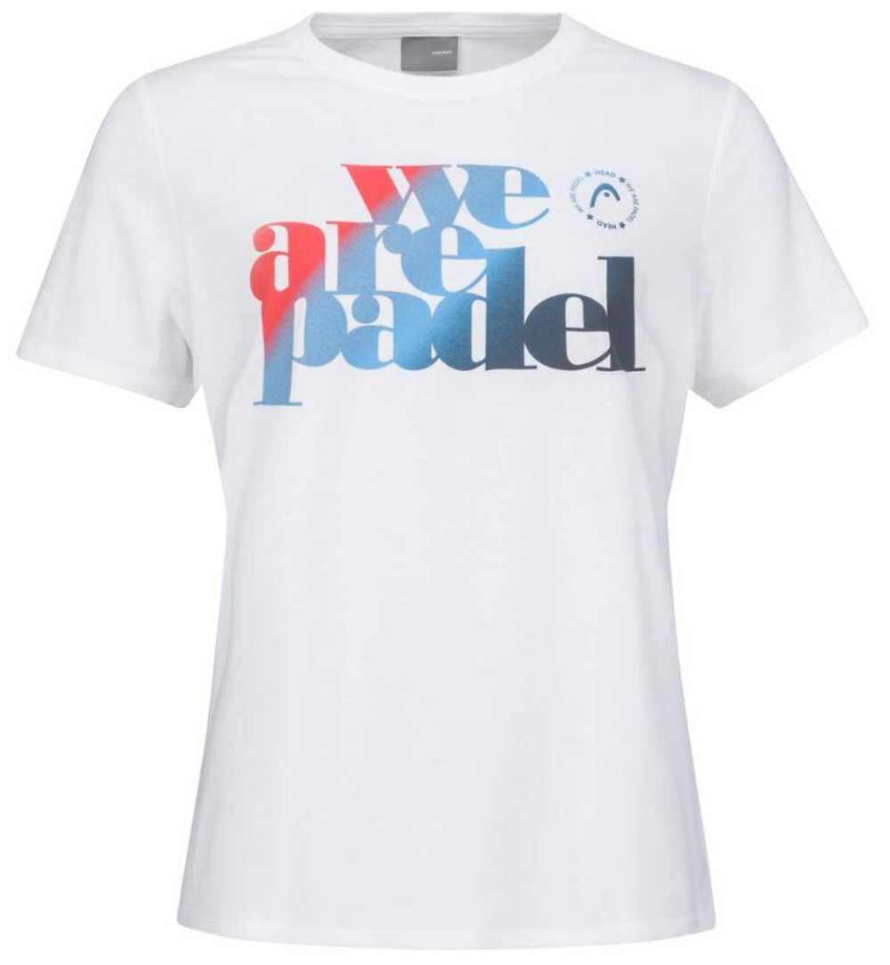 Женская теннисная футболка Head We Are Padel II T-Shirt - белый