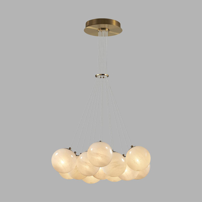 7109/13 MIDCENT ODL26 517 светильник металл/стекло/бронза/белый IP20 E14 13*5W 220-240V MAGIA