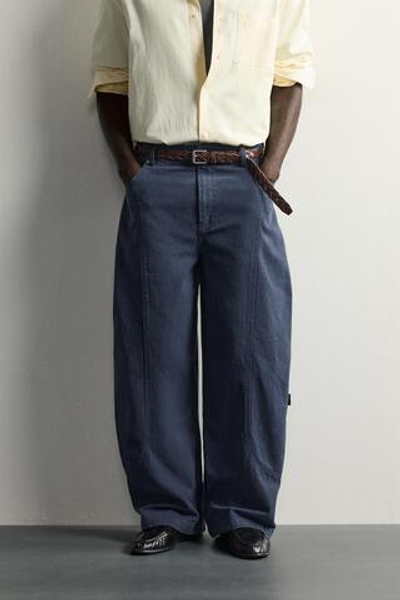 БРЮКИ RELAXED FIT С ШВАМИ — ZARA