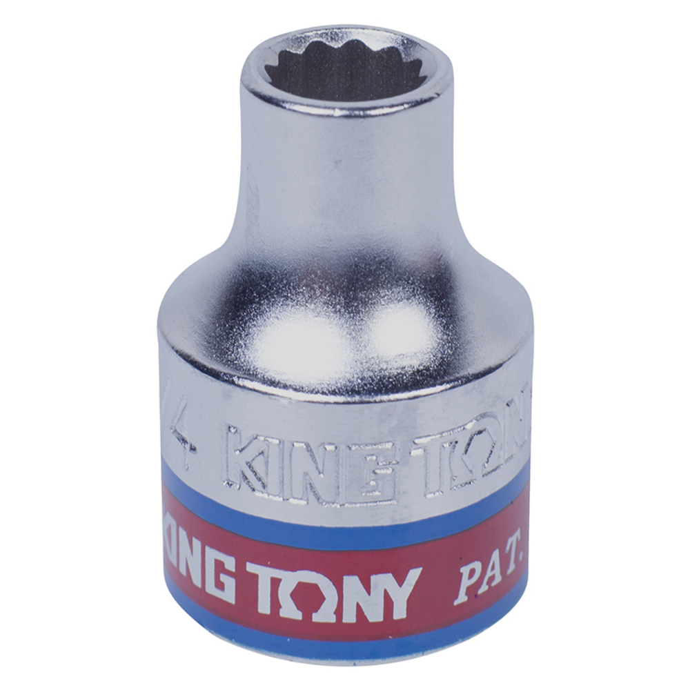 KING TONY (333008S) Головка торцевая стандартная двенадцатигранная 3/8", дюймовая 1/4"