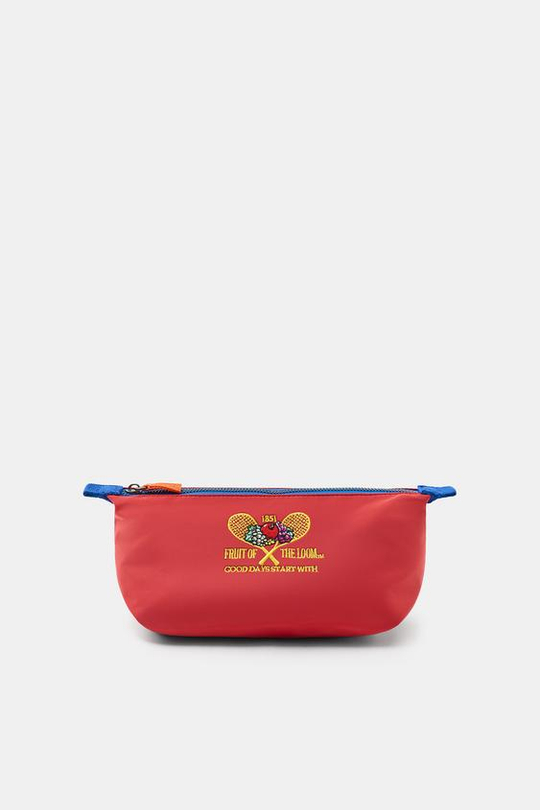 ZARA - FRUIT OF THE LOOM™ НЕЙЛОНОВАЯ СУМКА С ВЫШИВКОЙ, КРАСНЫЙ