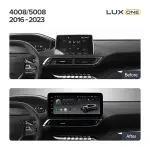 Магнитола для Peugeot 3008, 4008, 5008 2016-2024 - Teyes LUX ONE ROUND монитор 12.3" 2K QLED на Android 10, Быстрая, CarPlay, 4G SIM-слот