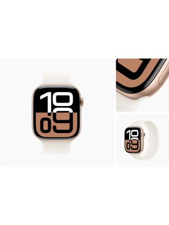 Умные часы Apple Watch S10 42 мм, Rose Gold Aluminium, Light Blush Sport Band - S/M
