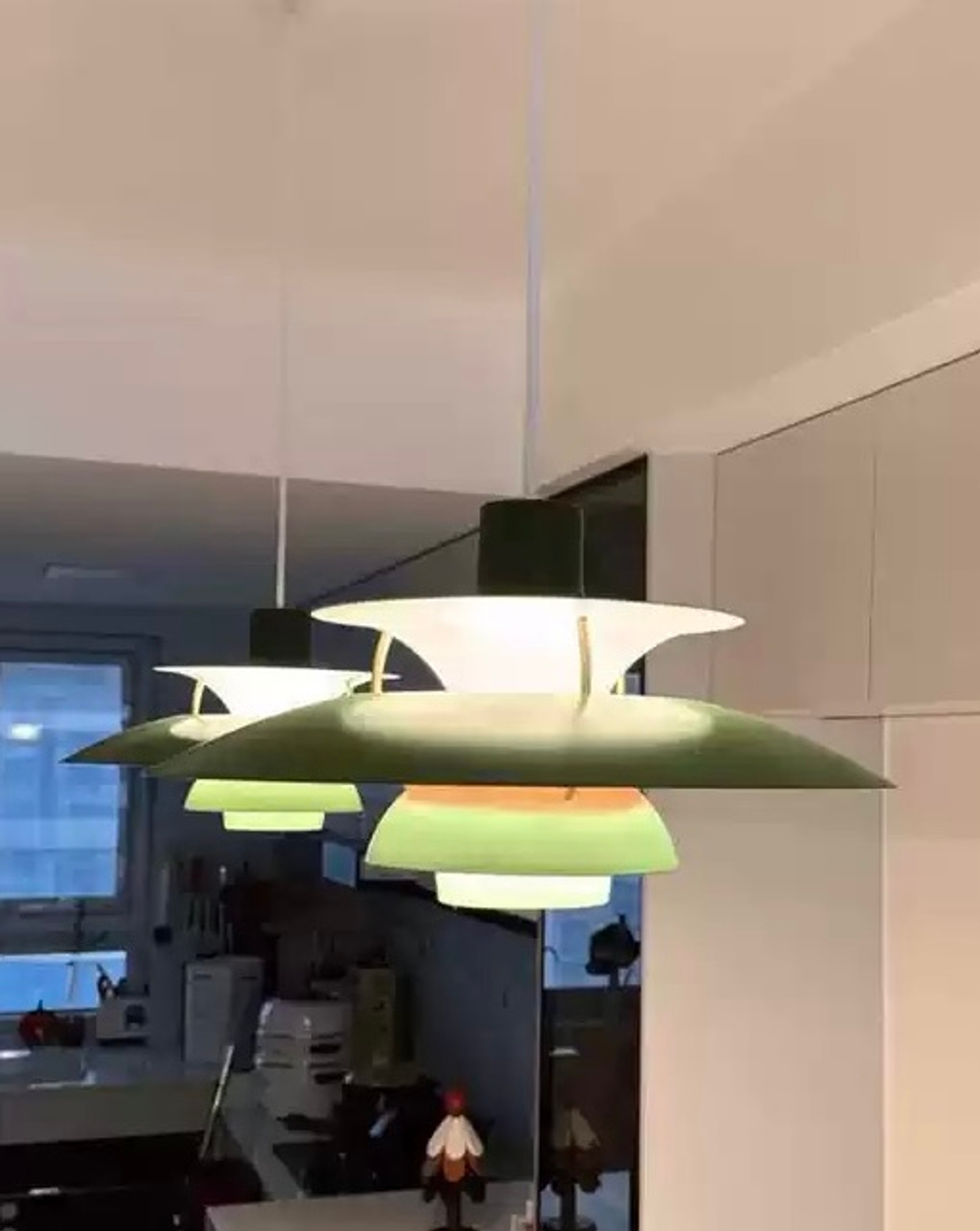 Pendant design lamp PH 5 by Louis Poulsen (Green)