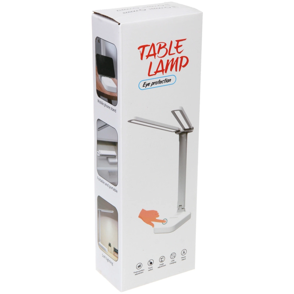 Настольная лампа «Work» 25*9*29 см LED c подставкой для телефона, USB 5v10w, Белый