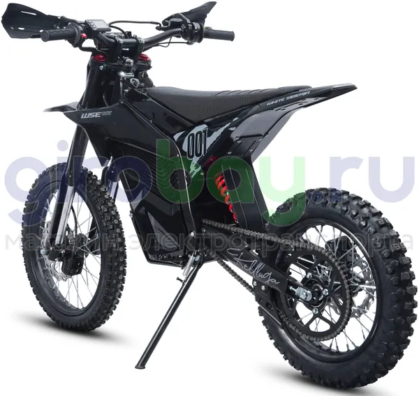 Электромотоцикл Эндуро WHITE SIBERIA BELLLUGA 001 3900W (60V/27Ah) - Чёрный фото №6